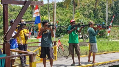 Polsek Aranday Gelar Lomba Menembak Meriahkan HUT Ke-81 RI